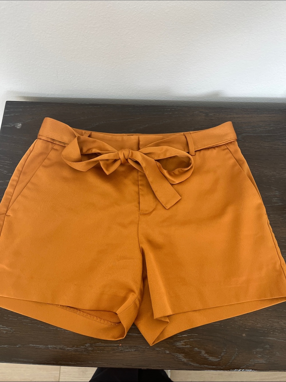Banana Republic Women's Tie-Waist Bermuda Shorts in Rust